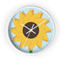 Sunflower Stitches Wall Clock